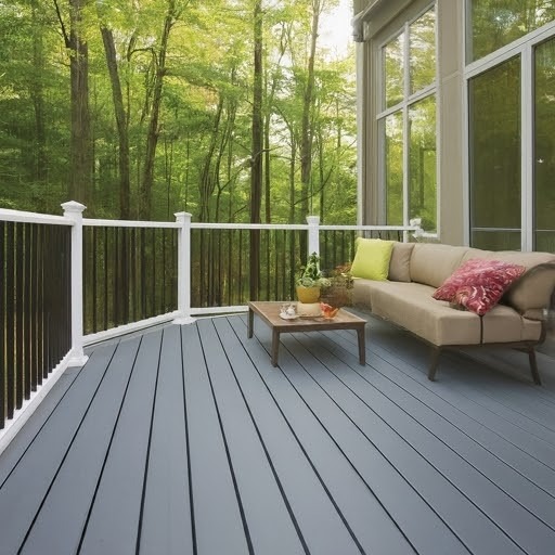 family-bonding-on-PVC deck around a pool area with waterproof finish