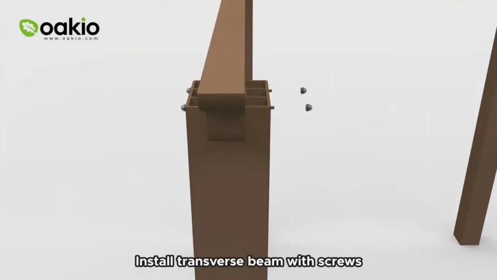 Install transverse beam with screws