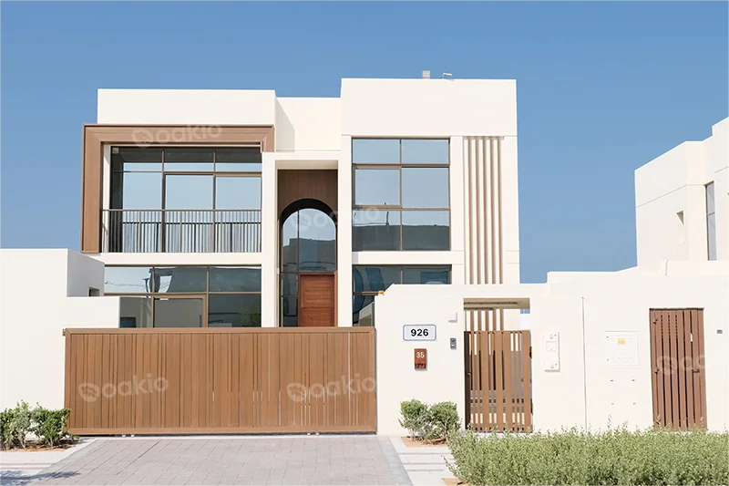 a villa with oakio wpc cladding