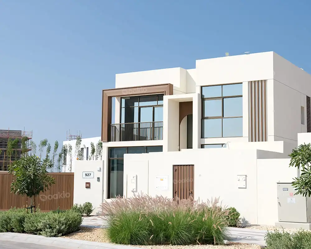 a villa with oakio wpc cladding and beam