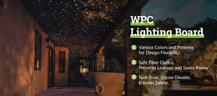 oakio wpc lighting board benefits highlight