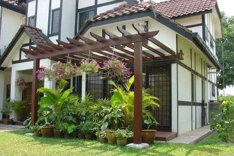 wpc pergola for garden