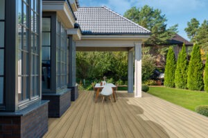 wpc decking light walnut texture