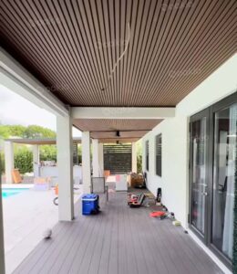 wpc ceiling outdoor kitchen bar