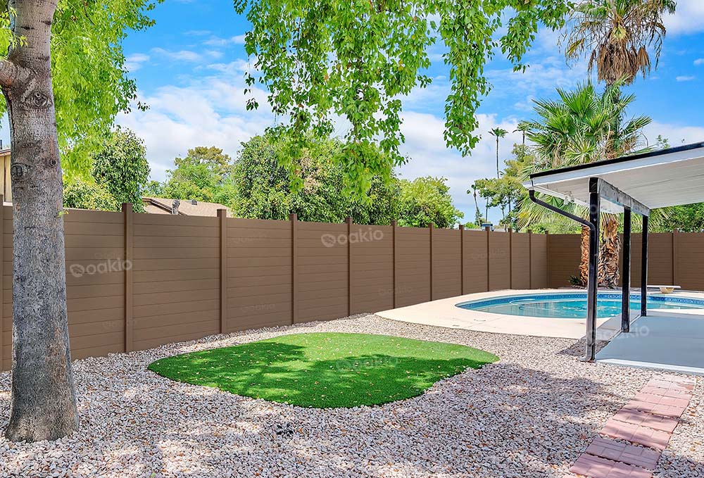  poolside wood plastic composite fencing