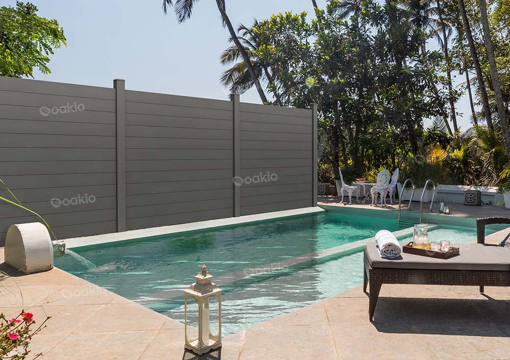 light grey pool privacy