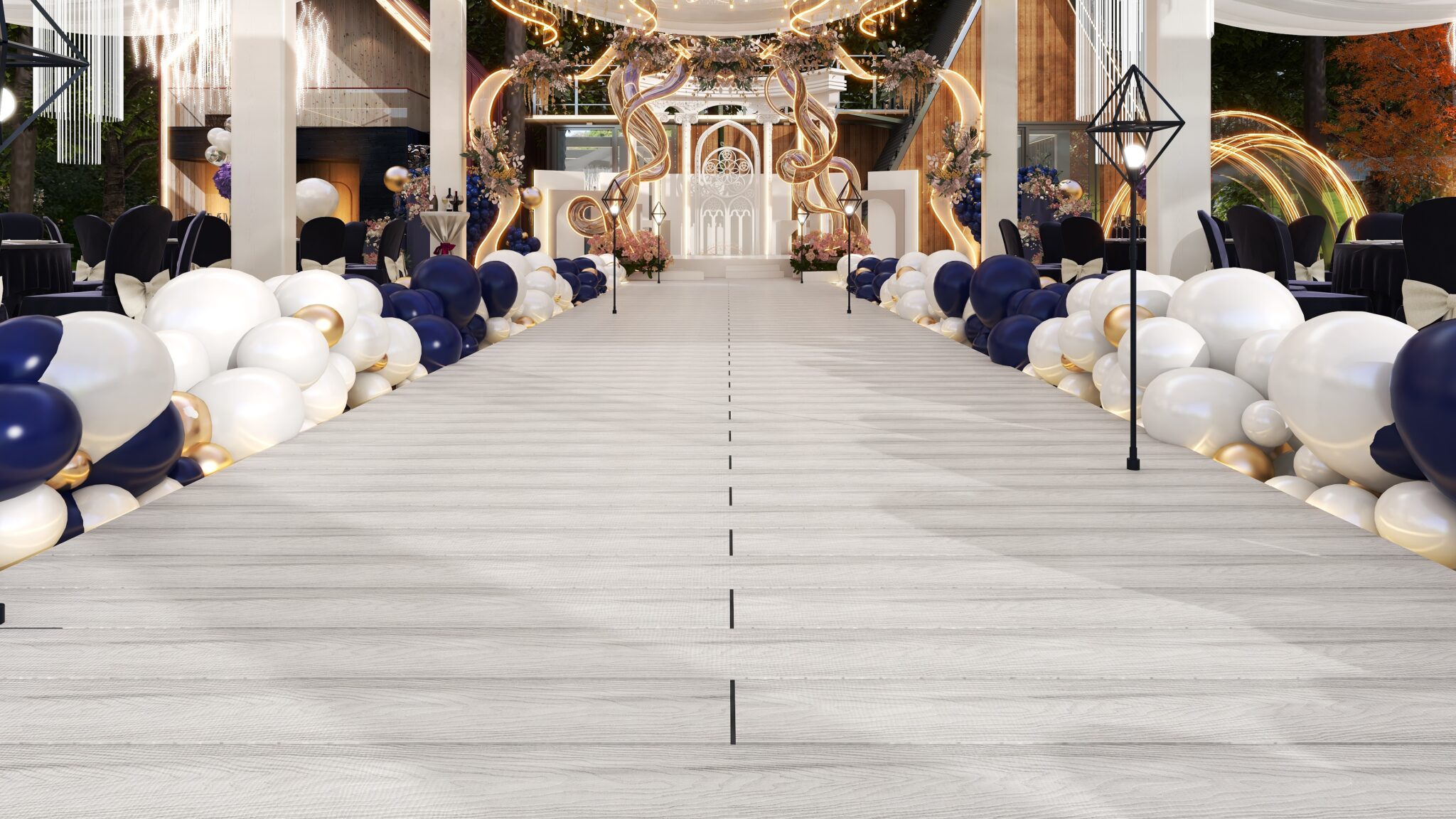 Wedding Aisle Deck Plan - Oakio Plastic Wood Building Materials Company