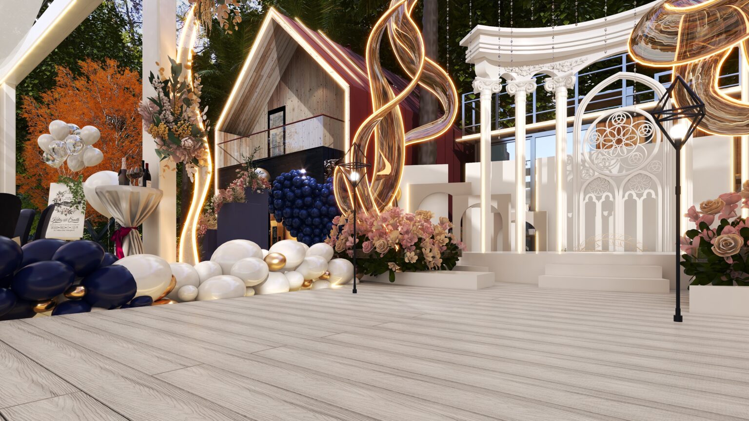 Wedding Aisle Deck Plan - Oakio Plastic Wood Building Materials Company