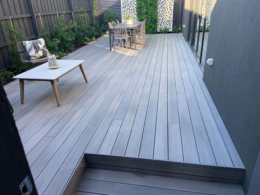light grey wpc patio