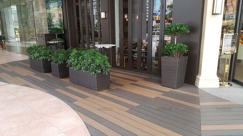 mixed-color commercial deck for hotel