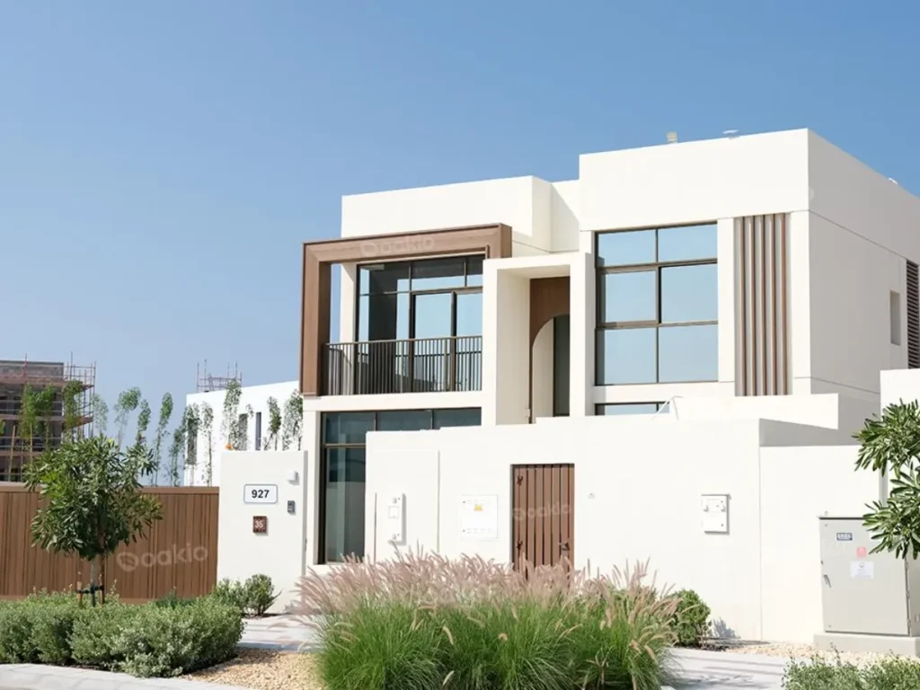 oakio wpc beam modern villa facade jubail island abu dhabi