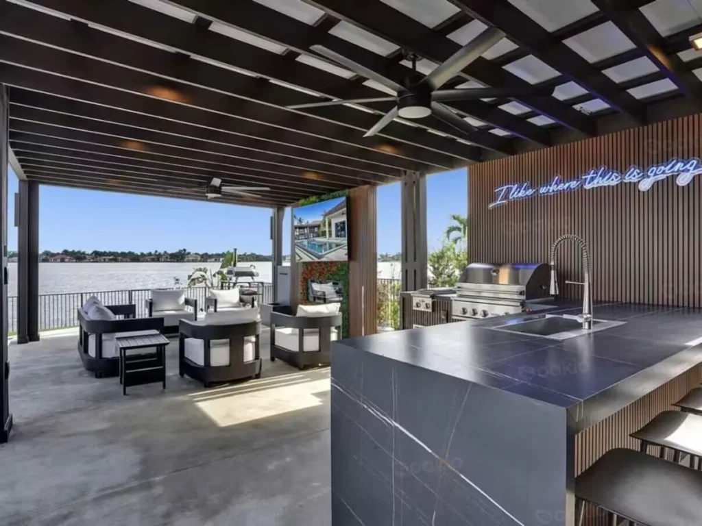 a pavilion built with oakio wpc panels