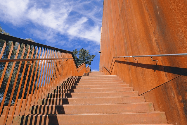 fake wood deck stairs